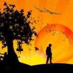 непонятый художник бродит под деревом